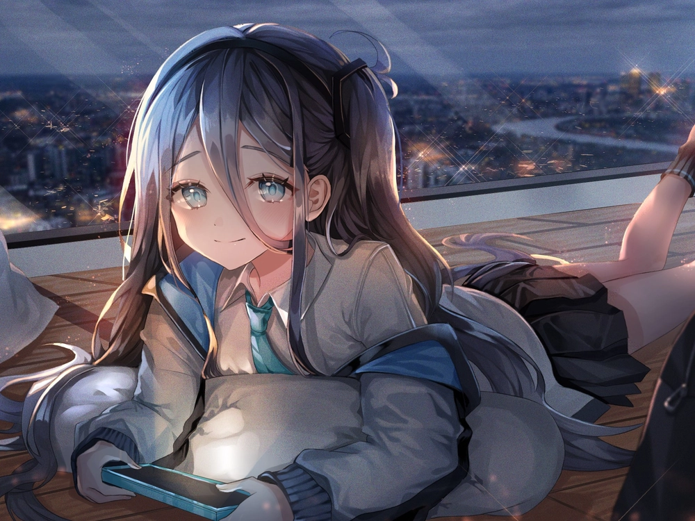 tendou alice blue archive khi đang suy nghĩ 