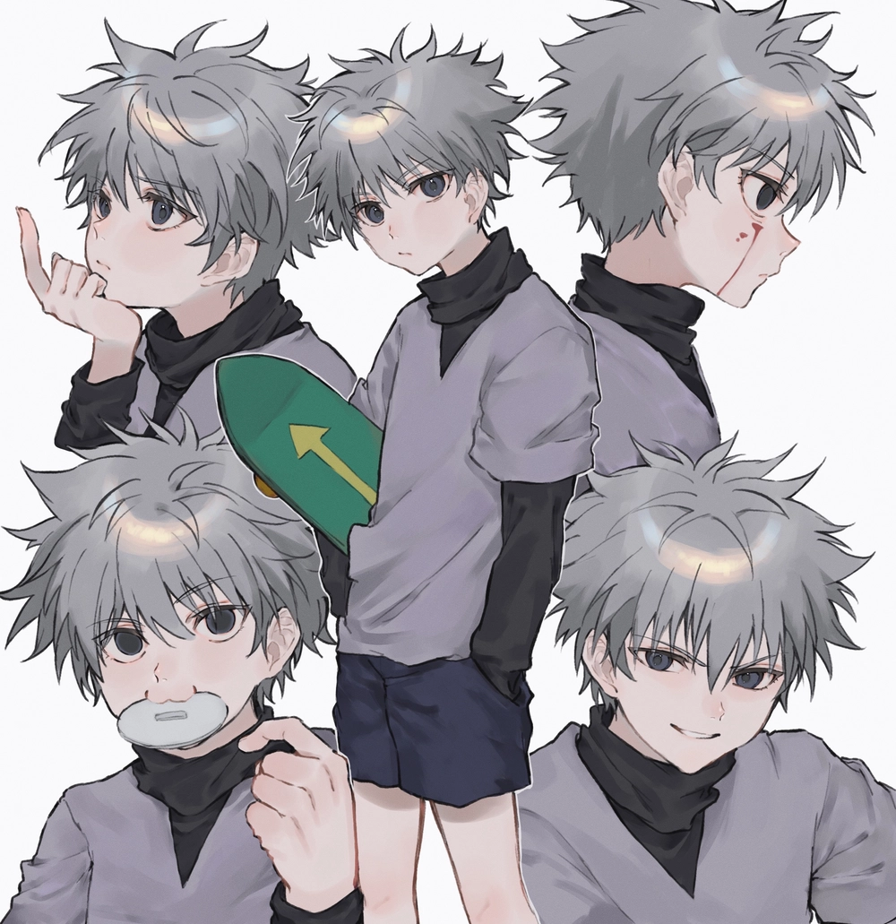 hình ảnh killua đen trắng cực nghệ