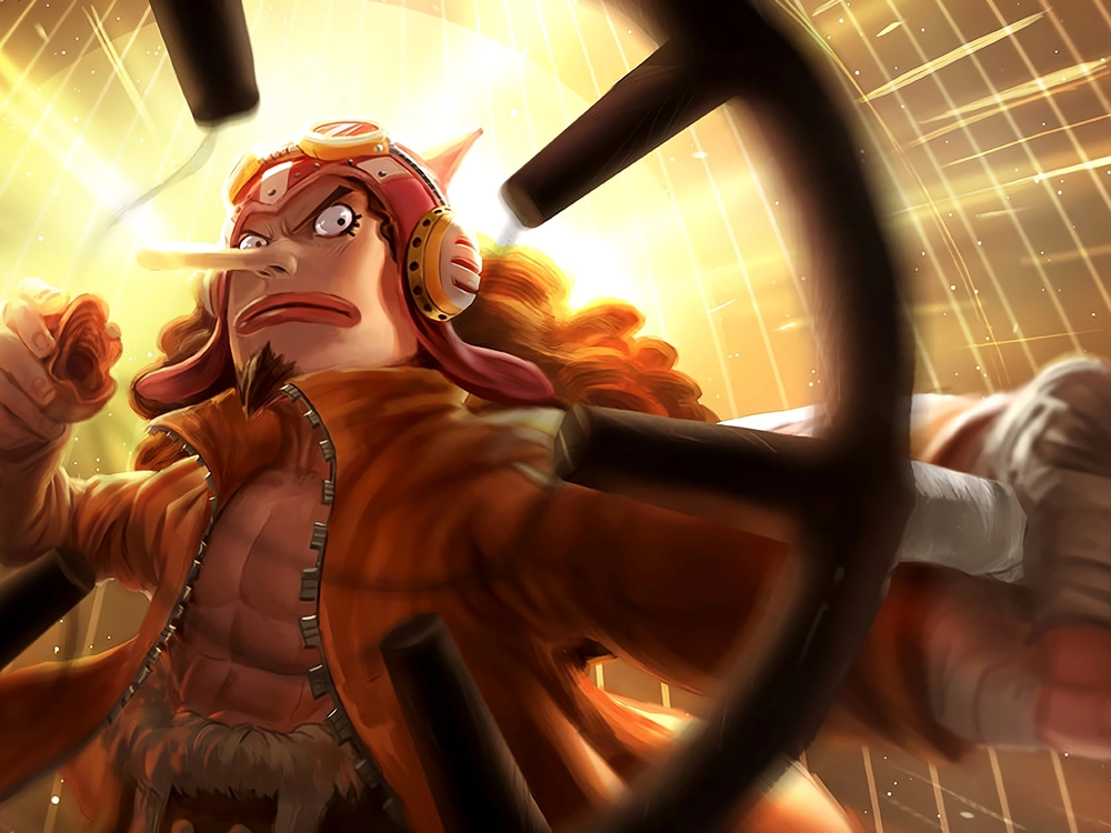 ảnh usopp ngầu với ống nhòm