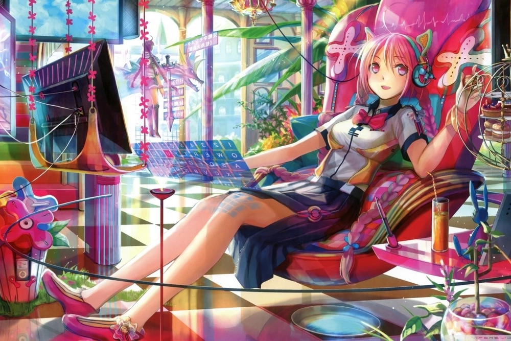 ảnh anime tại chỗ làm việc 