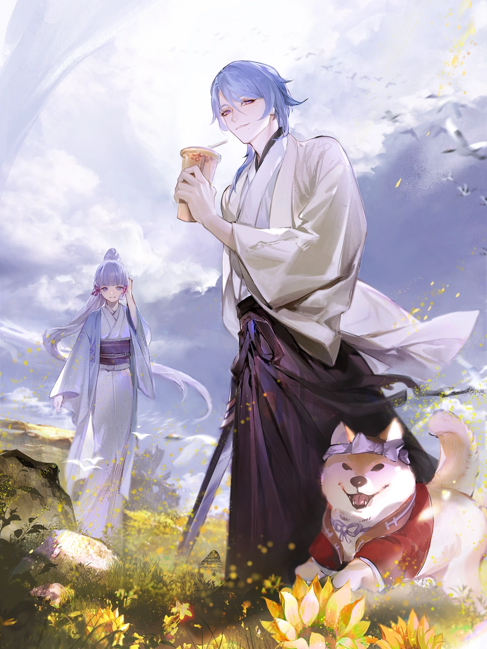 anime uống trà thư giãn 