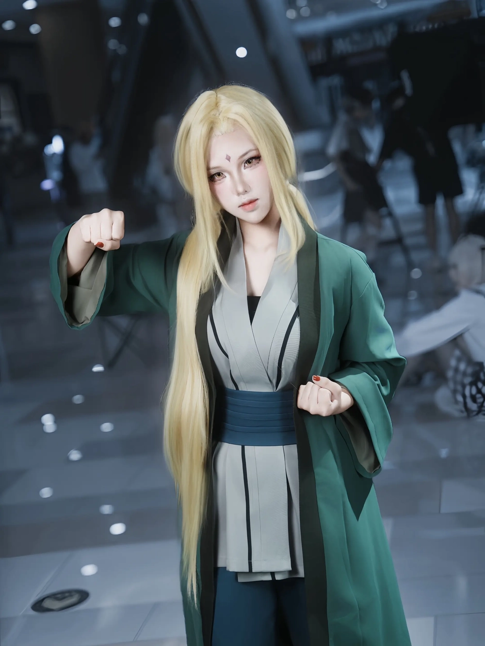 naruto cosplay tsunade tóc vàng 