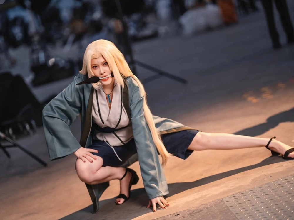 anime cosplay tsunade kiểu tóc chuẩn 