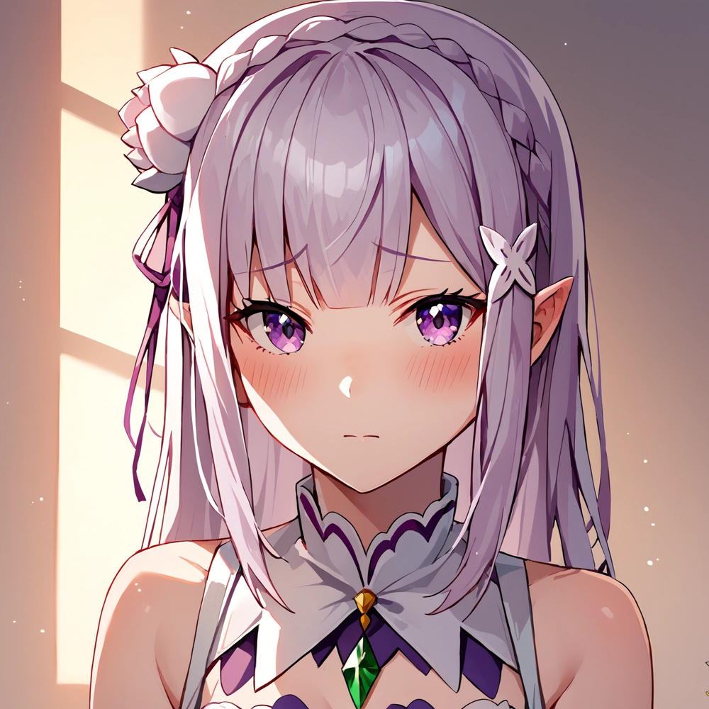 emilia re zero cute ảnh 4k 