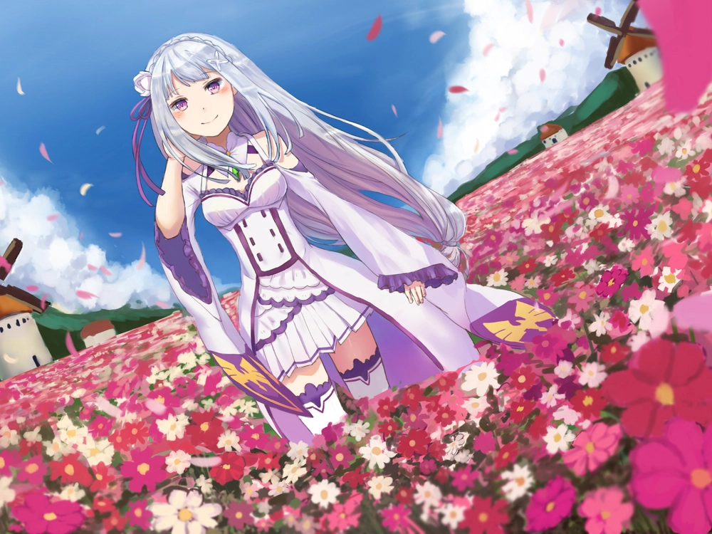 emilia re zero hình nền đẹp 