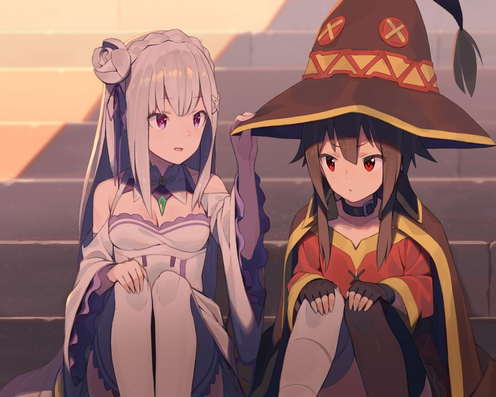 ảnh hoạt hình emilia re zero cute 