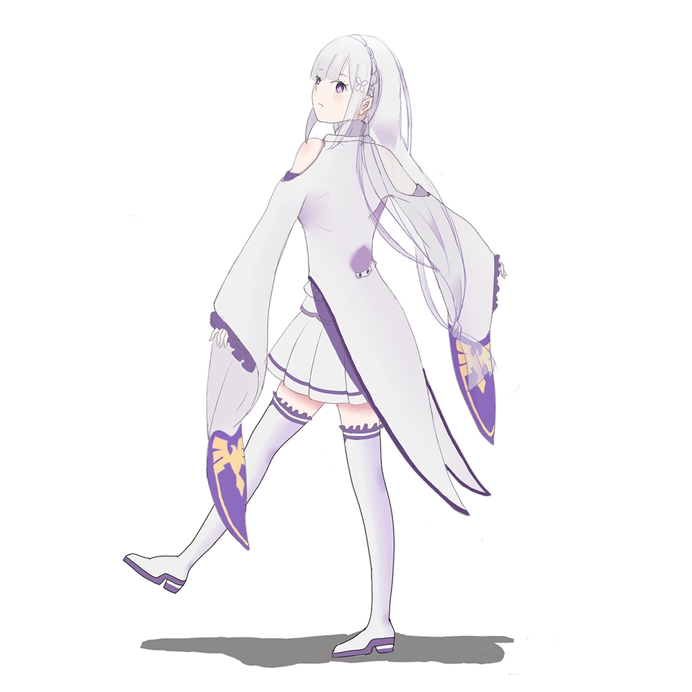 emilia re zero ảnh đẹp siêu cute 