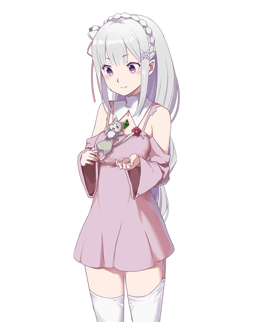 emilia re zero cute ảnh hoạt hình 