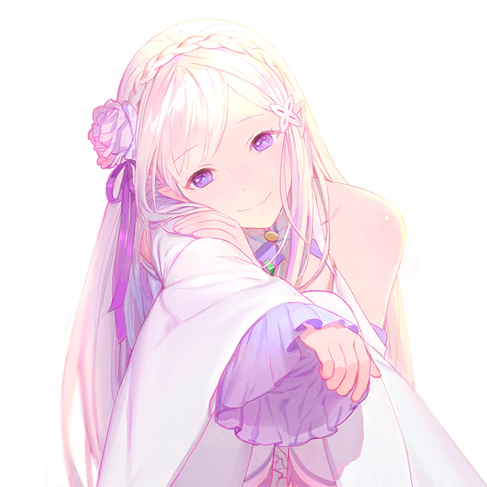 ảnh girl anime emilia re zero ấn tượng 