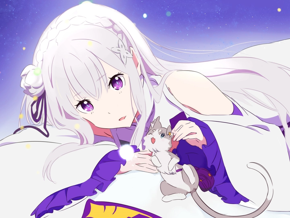 ảnh emilia re zero đẹp như tranh 