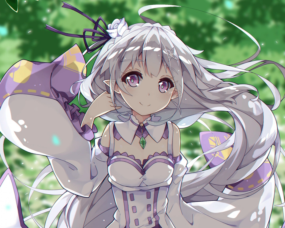 ảnh emilia anime re zero girl HD 4k 