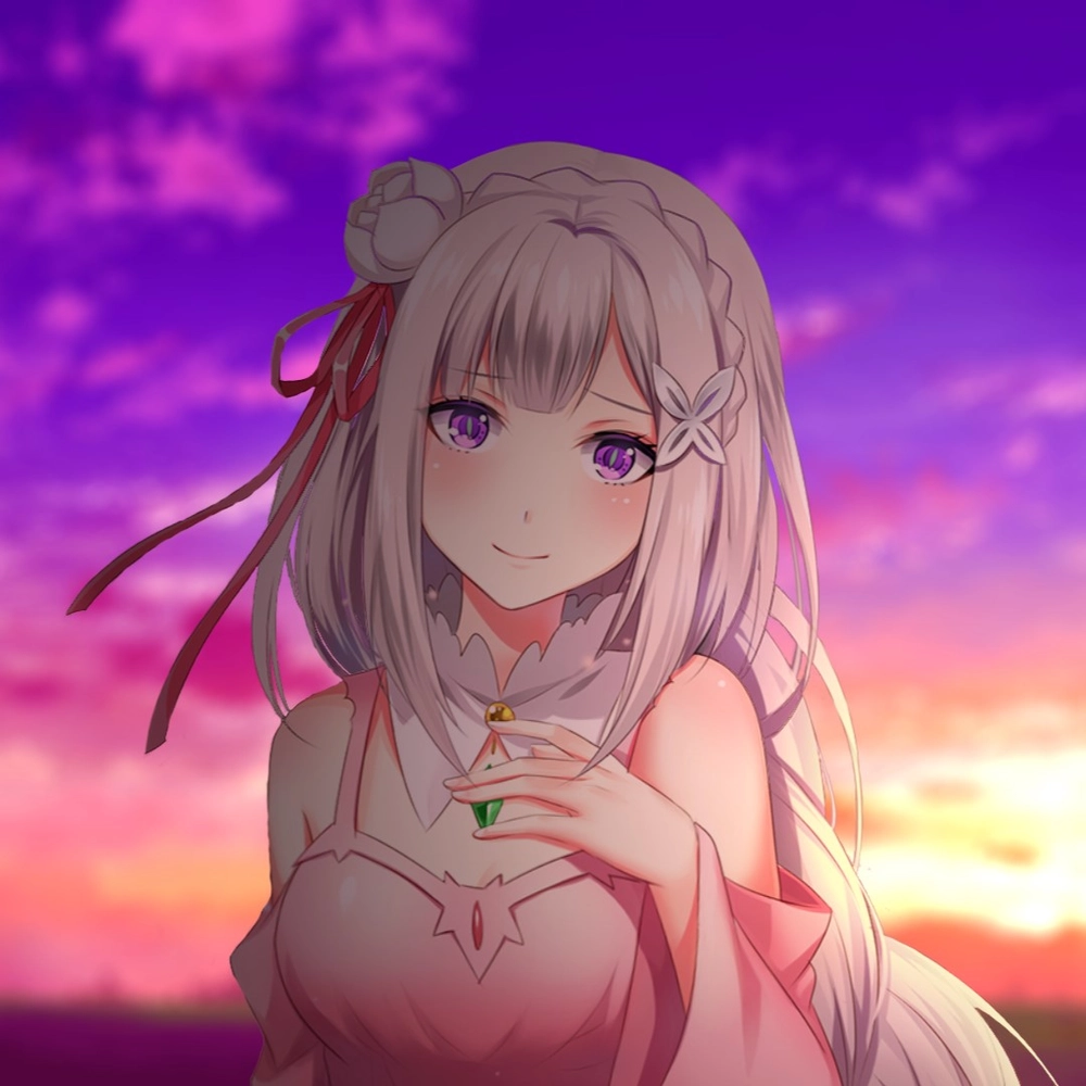 ảnh emilia re zero girl anime chill 