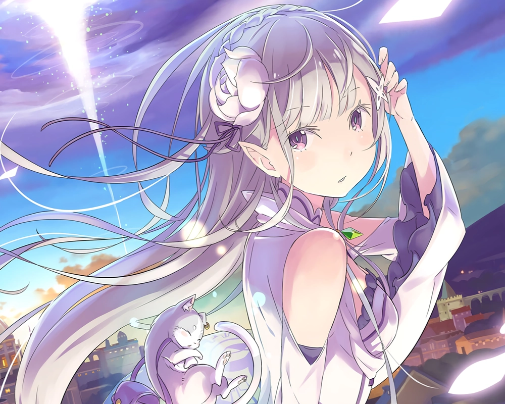 ảnh re zero emilia đẹp sắc nét