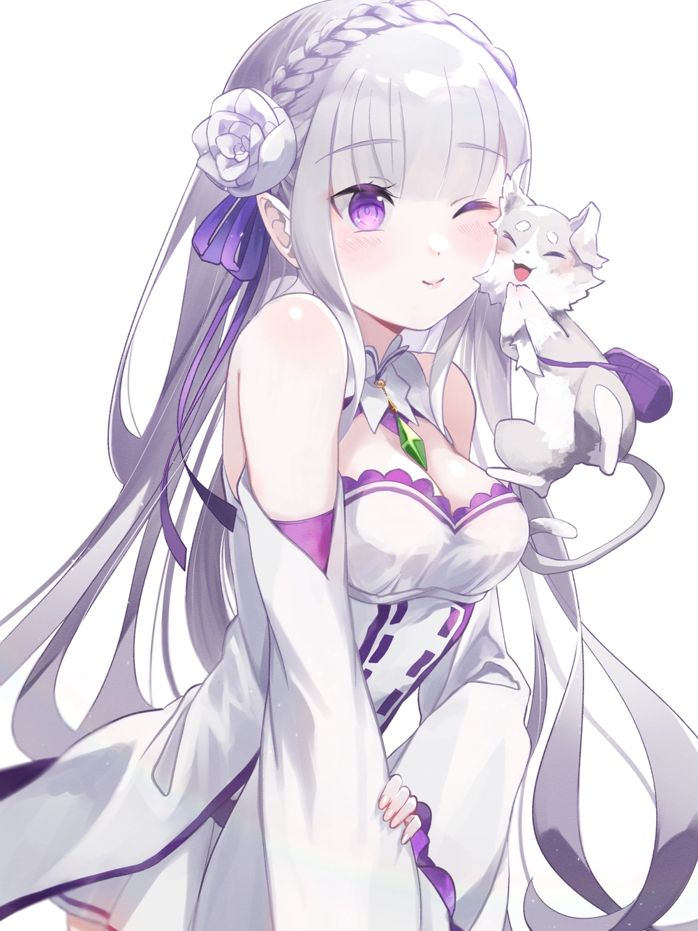 anime emilia re zero ảnh nền 