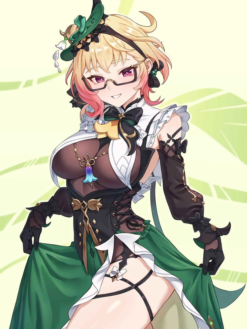 render emilie genshin impact chibi 