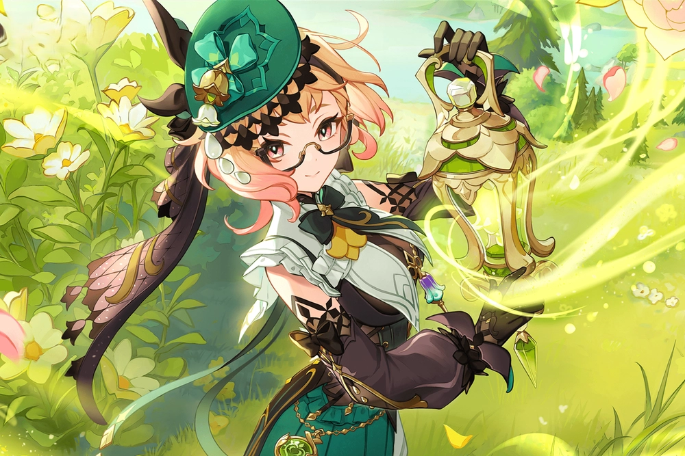 emilie genshin impact fanart chibi 