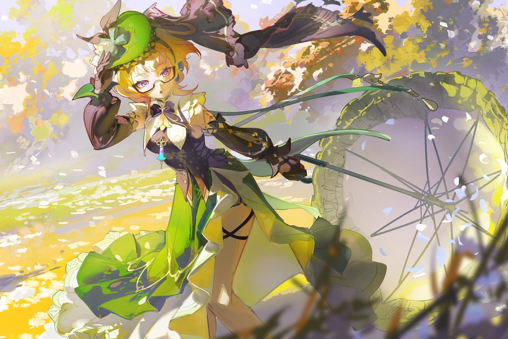 wallpaper emilie genshin impact cute 