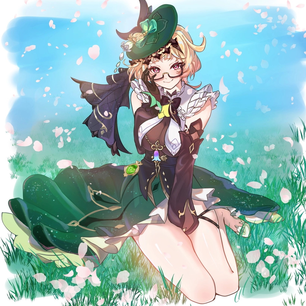 hình emilie genshin impact chibi dễ thương 