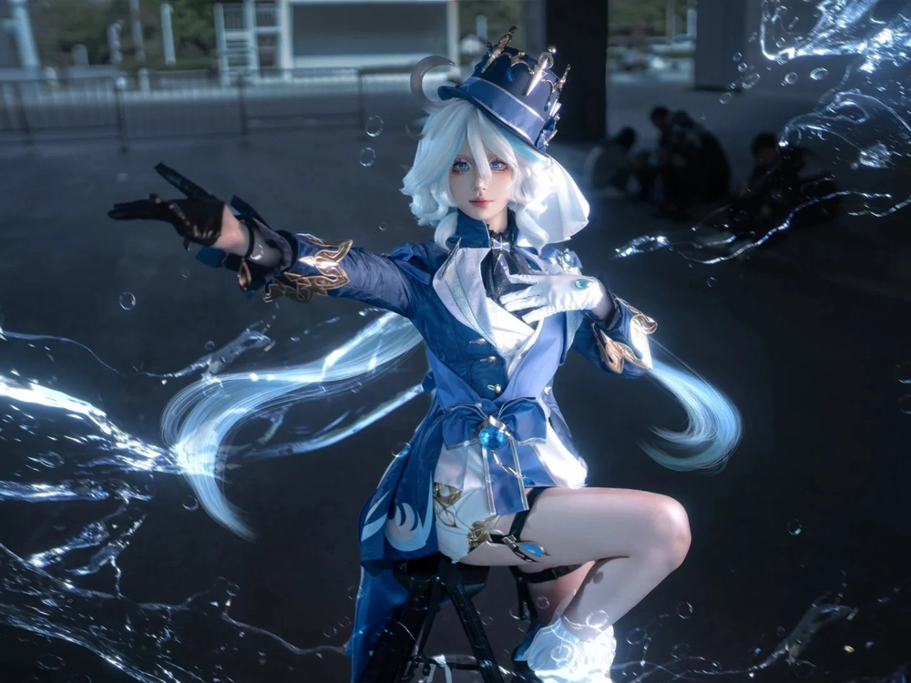 hình furina cosplay cute nhẹ nhàng, trong trẻo 