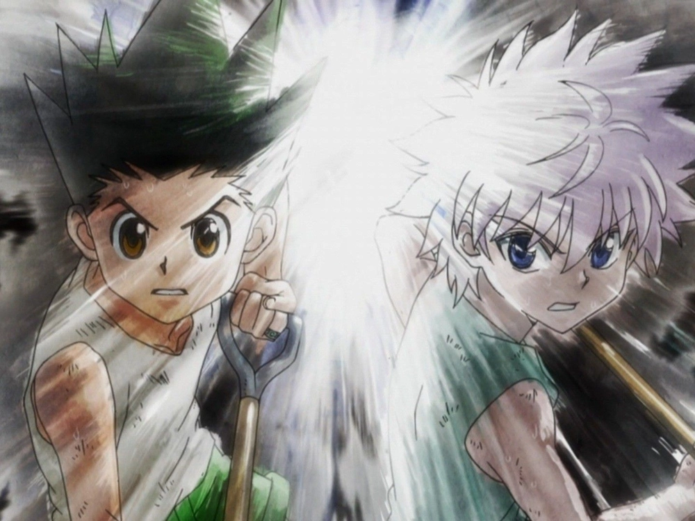ảnh gon và killua chiến đấu 