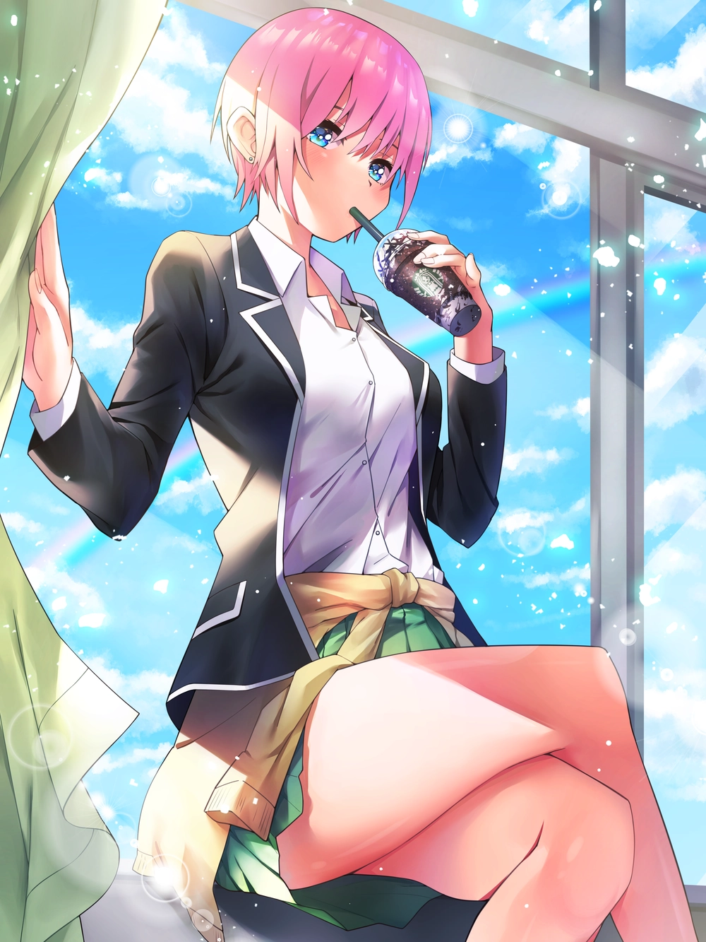 anime ichika nakano tóc ngắn cute 
