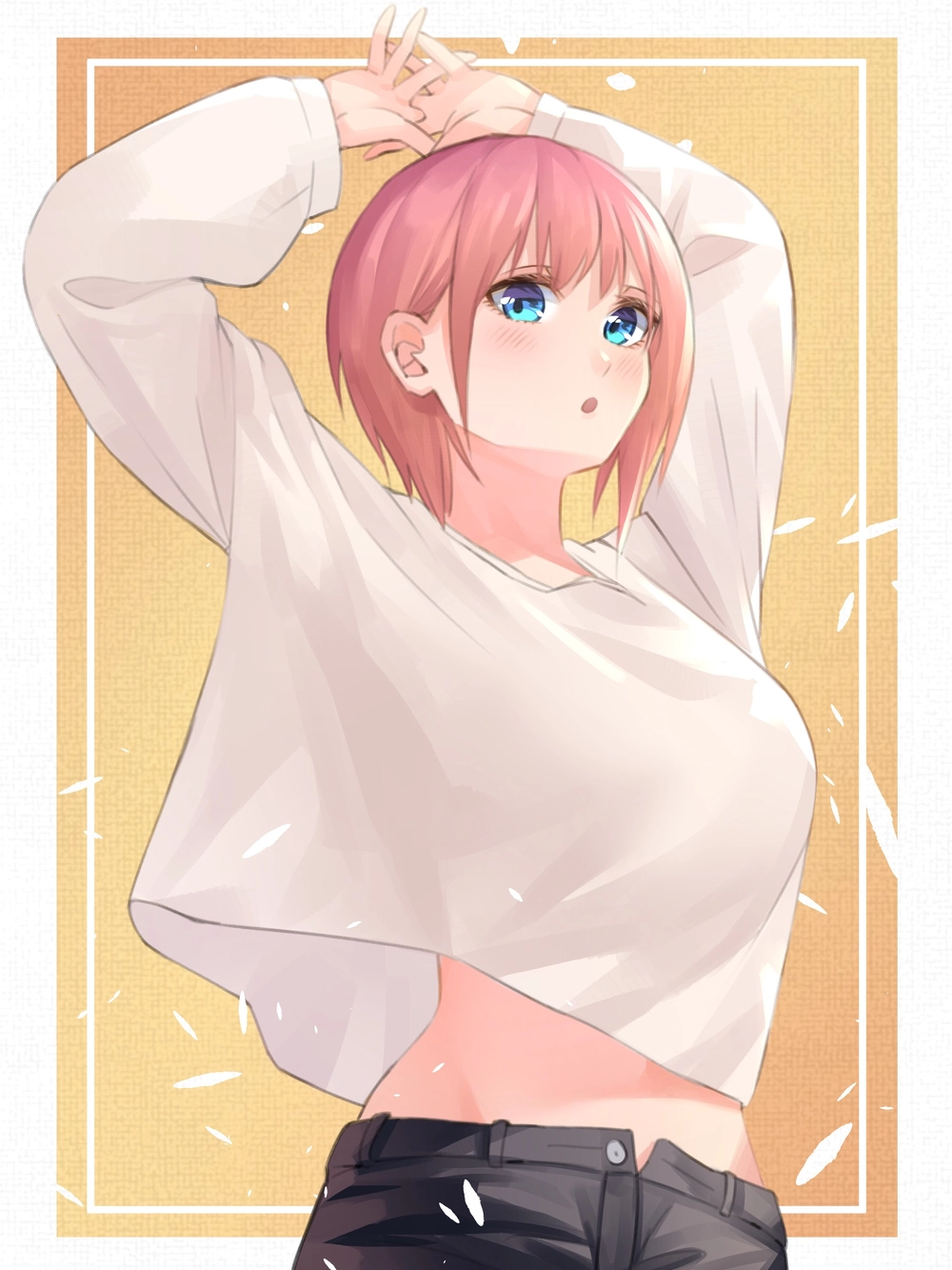 ảnh nền ichika nakano tóc ngắn 4k 