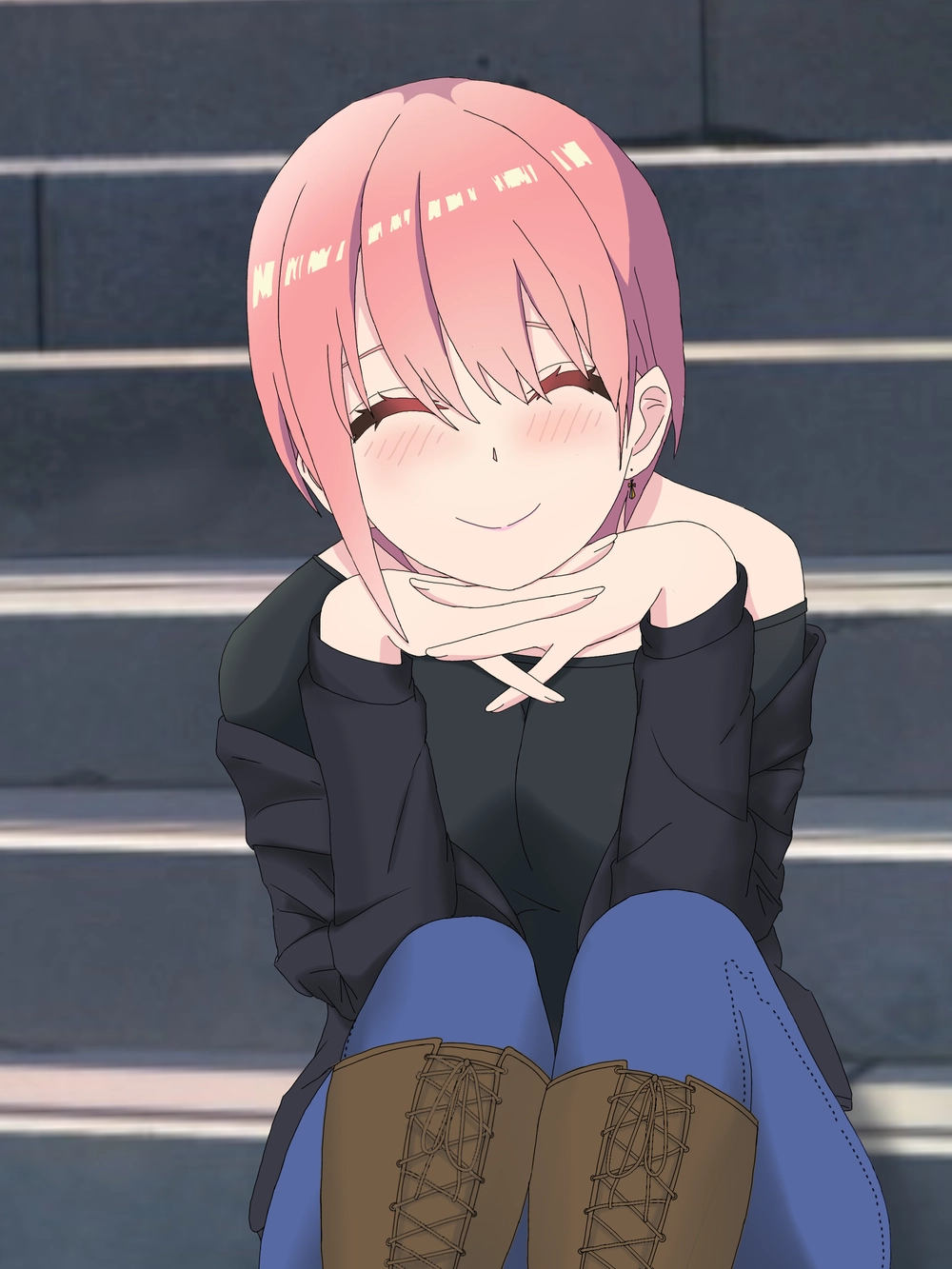 hình ichika nakano đang cười 