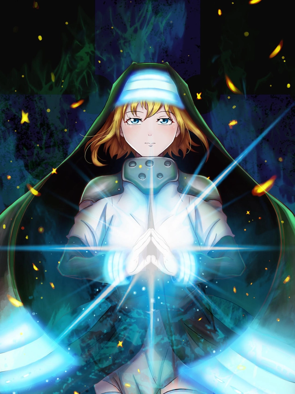 ảnh anime cặp đôi fire force arthur x iris 
