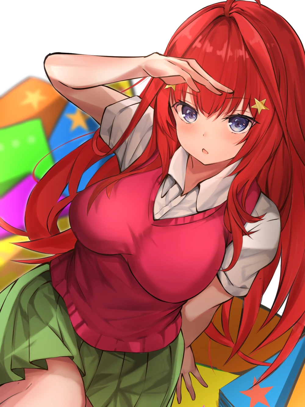 itsuki nakano anime tóc đỏ 