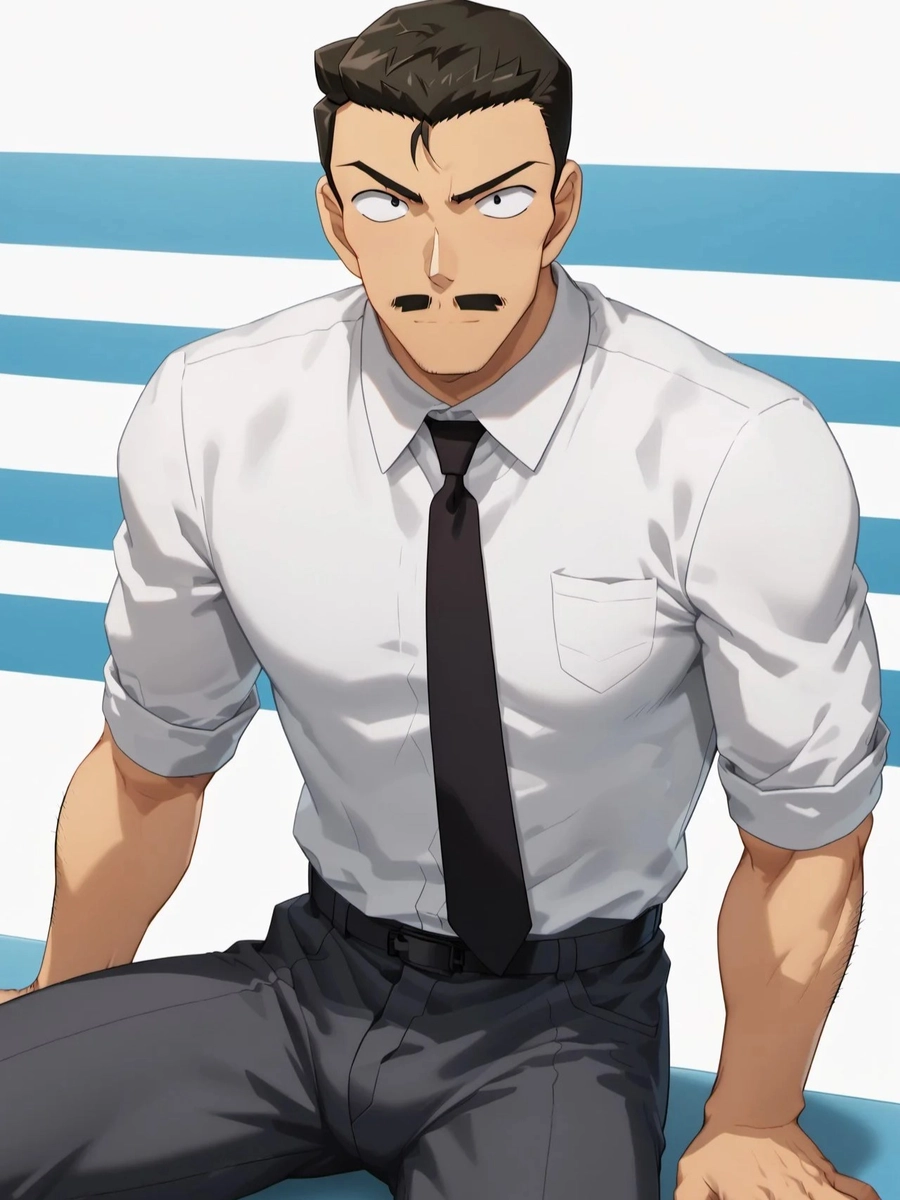 kogoro mori hình minh họa kiểu 2D 
