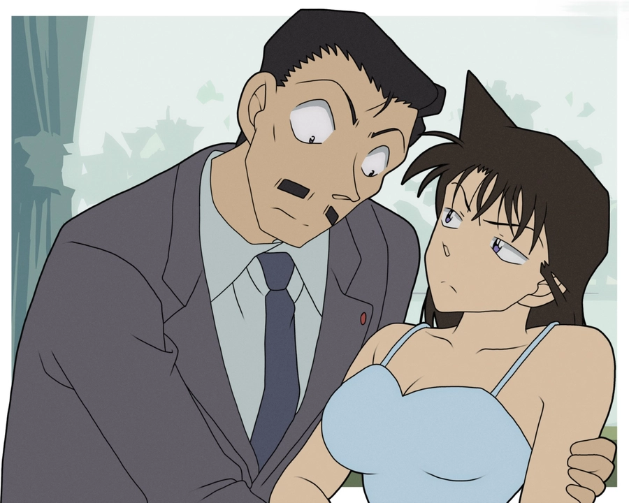 hình anime kogoro mori phong cách truyện tranh 