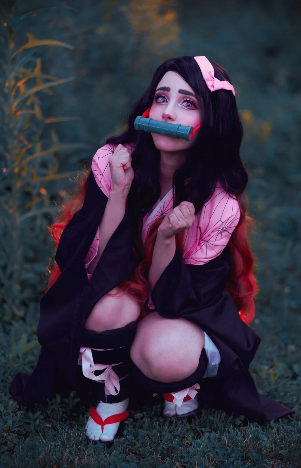 hoá trang nhân vật nezuko trong anime 