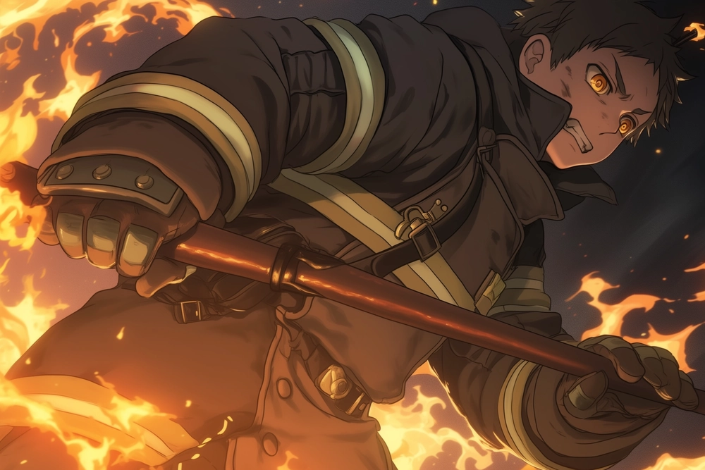 ảnh anime fire force shinra 