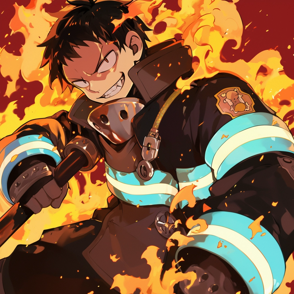 ảnh nền fire force shinra anime 