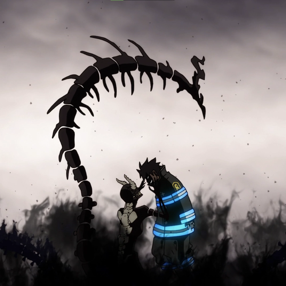 ảnh shinra fire force lúc chiến đấu 