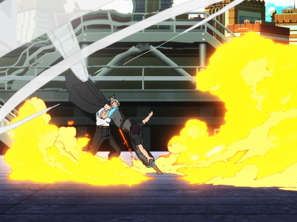 ảnh shinra fire force anime thể hiện sức mạnh 