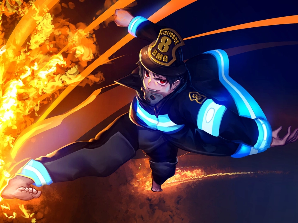 hình anime shinra fire force chất 