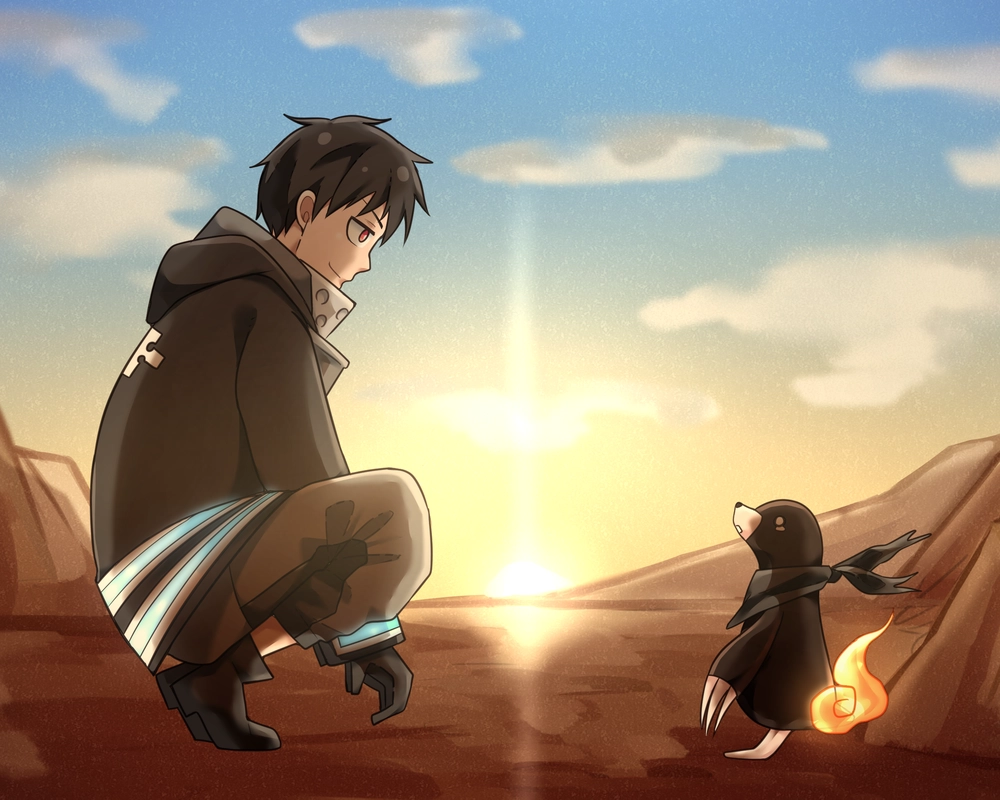 hình anime shinra fire force full HD 