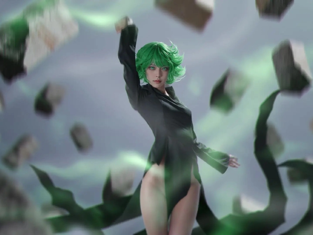 cosplay gái xinh tatsumaki one punch man 