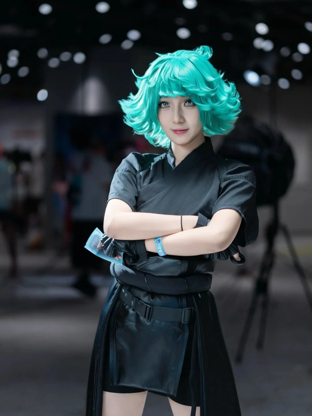 cosplay tatsumaki tóc xanh nổi bật 