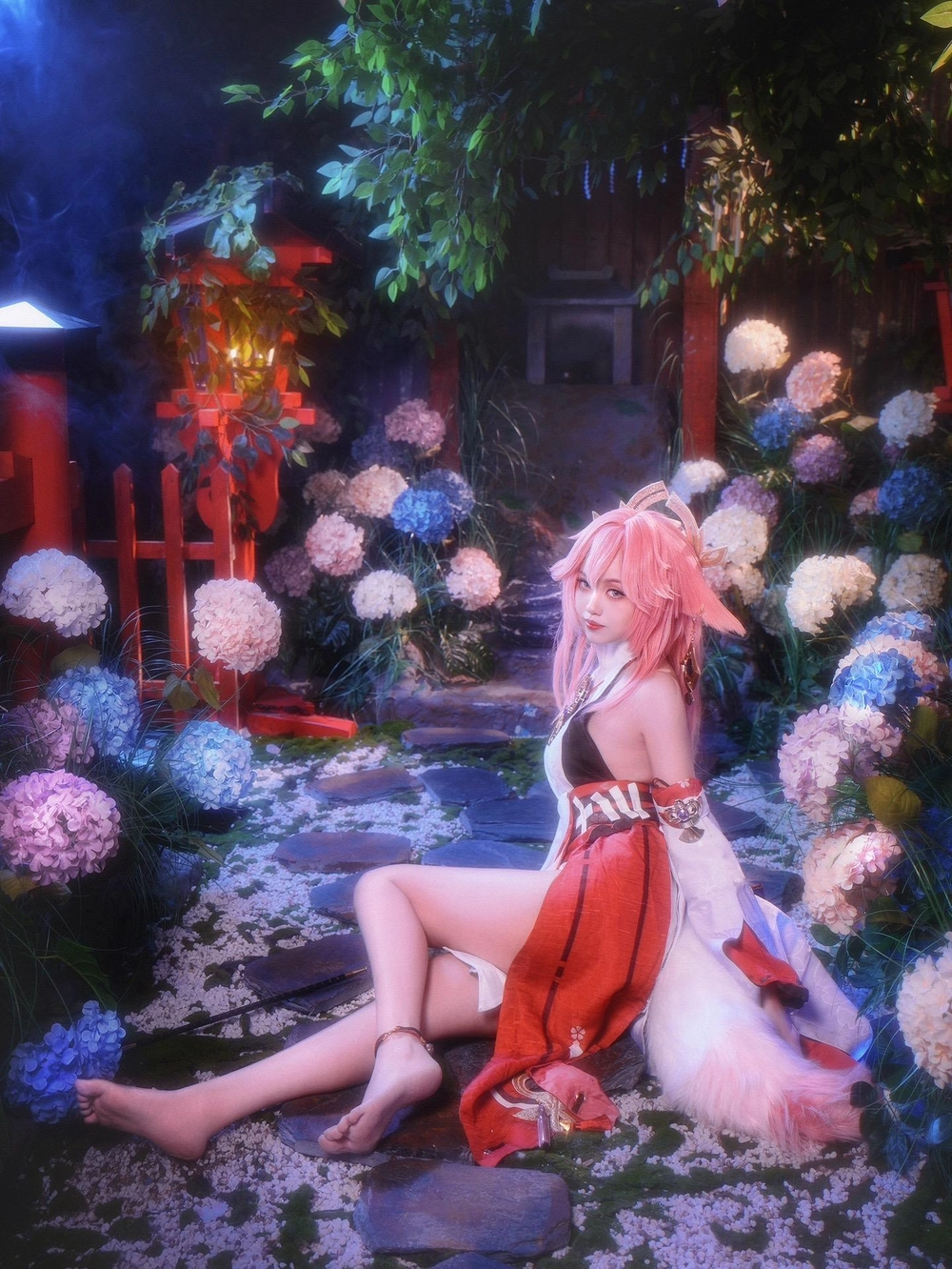 yae miko cosplay genshin cuốn hút 