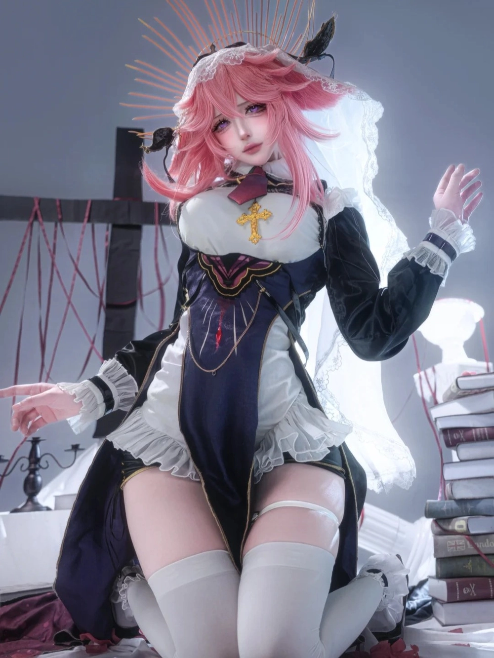 Genshin cosplay Yae Miko đỉnh cao nghệ thuật