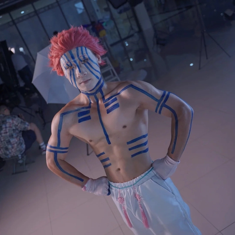 female akaza cosplay phiên bản thời trang