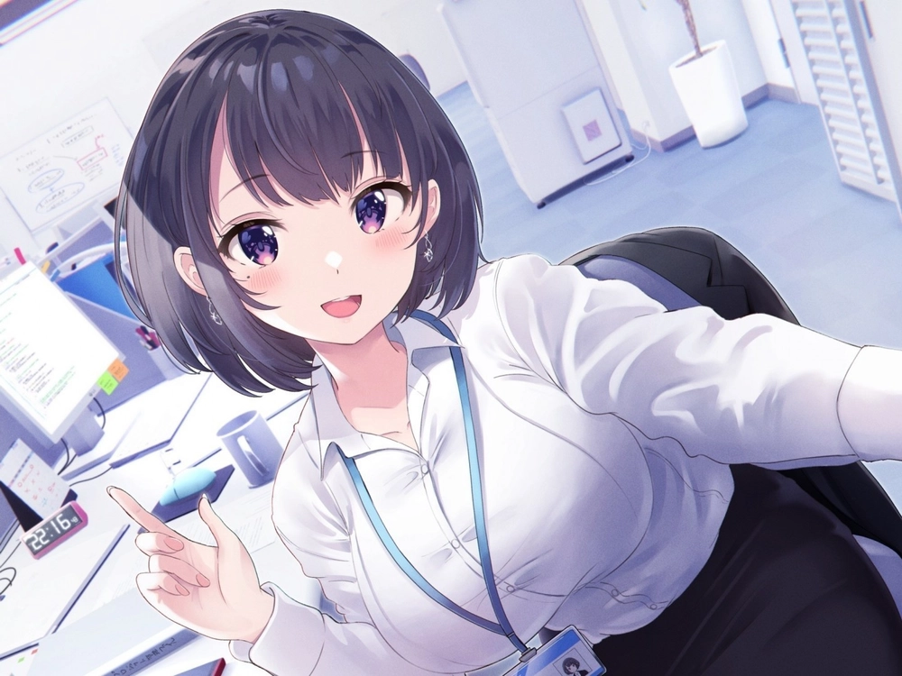 ảnh anime tóc ngắn ấn tượng 