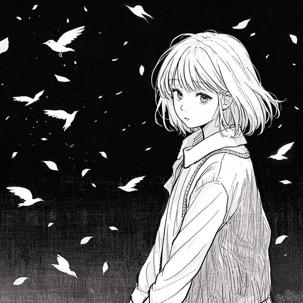 ảnh anime nữ lạnh lùng tóc ngắn siêu đẹp 