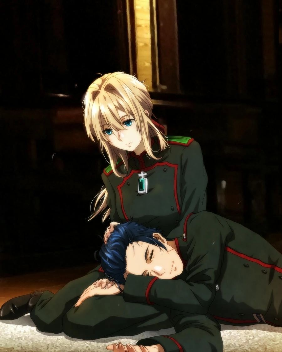 ảnh anime cặp đôi xoa đầu 