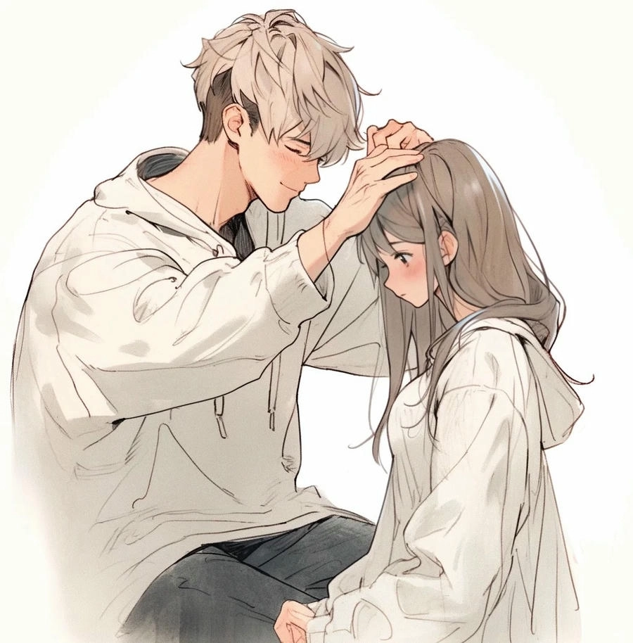 ảnh anime xoa đầu siêu cute 