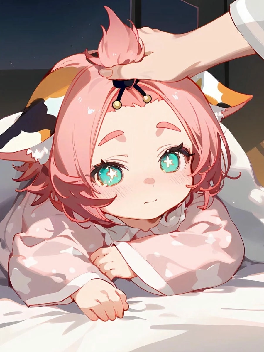ảnh anime xoa đầu cô bé dễ thương 