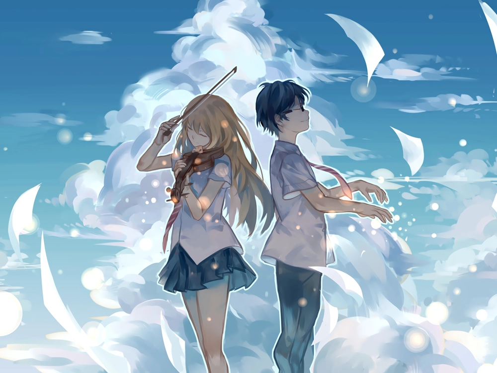 Miyazono Kaori và Arima Kousei biểu diễn