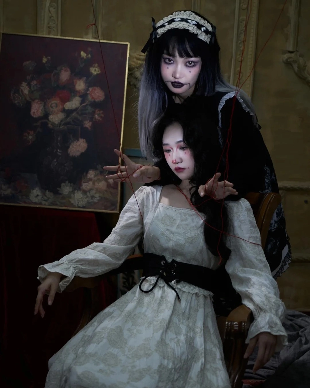 cosplay bé ma trắng cute 